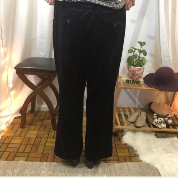 VICTORIA'S SECRET Christie Velvet Pants Navy 12 - Picture 5 of 7